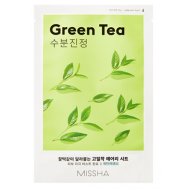 Missha- Mască tip servetel pentru fată cu extract de ceai verde, Airy Fit Sheet Green Tea Mask 