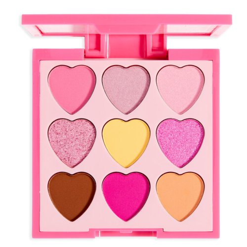 Paleta fard de ochi, Makeup Revolution- Heartbreakers Palette Candyfloss- 9 culori