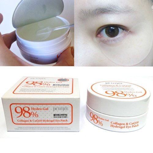 PETITFEE -Mască pentru zona ochilor cu colagen si coenzima Q10, Collagen & CoQ10 Hydrogel Eye Patch 