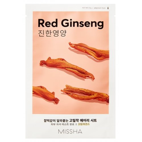 Missha- Mască de față cu extract de ginseng rosu, Airy Fit Sheet Mask Red Ginseng